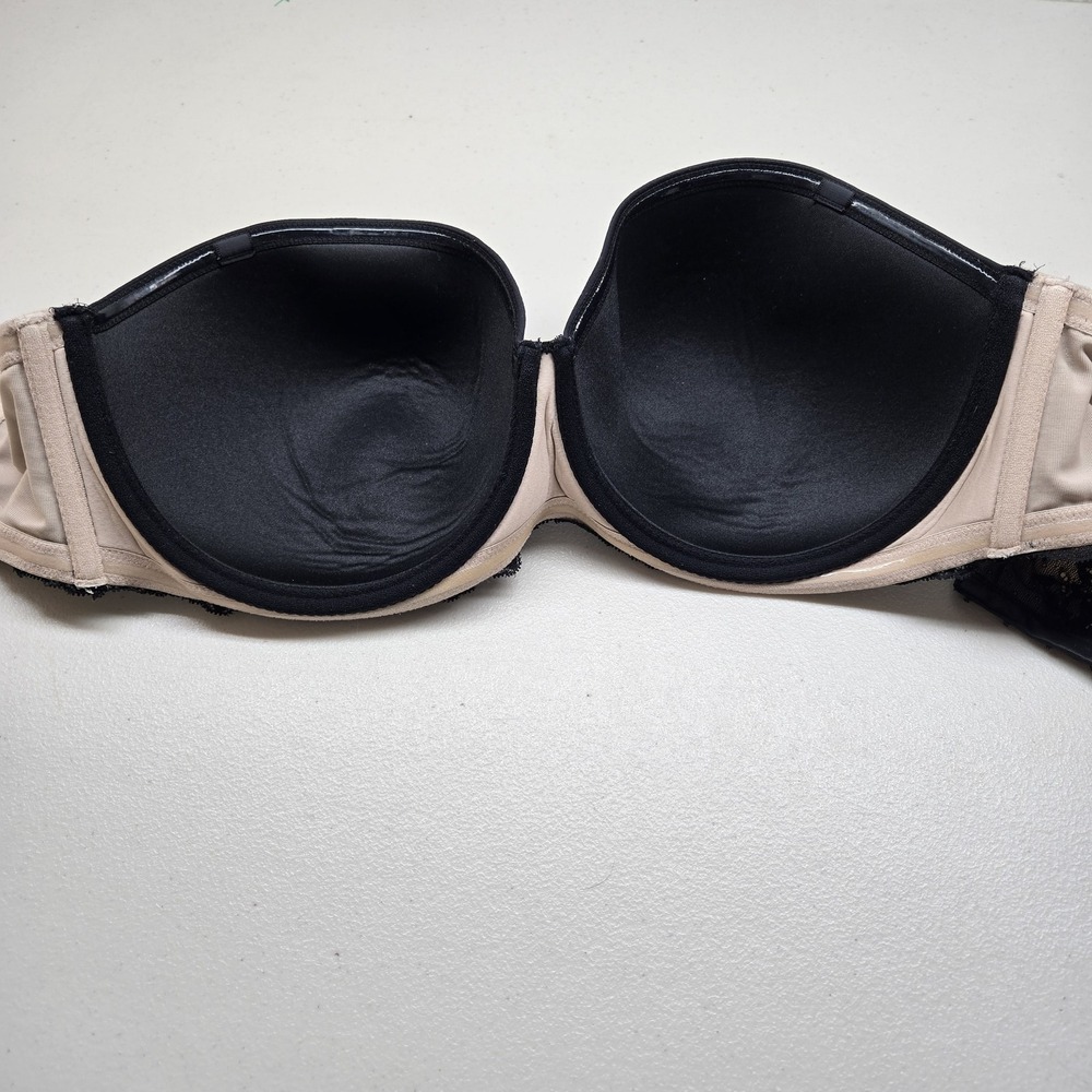 Torrid Women Bra 38DDD Black Nude Push Up Underwired Lace